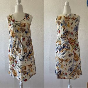 Vintage TORI RICHARD Honolulu Italy print dress sz small